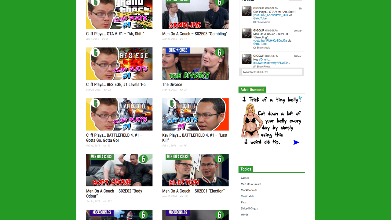 GIGGLR Screenshot - HOME