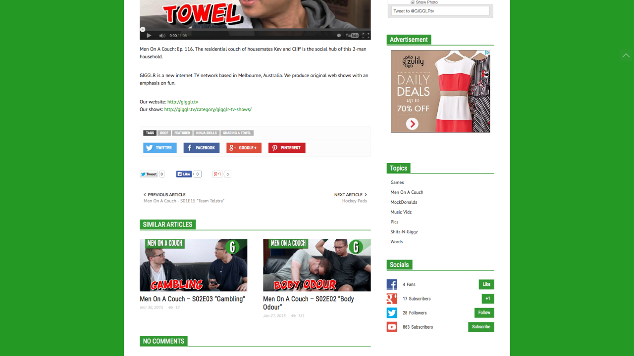 GIGGLR Screenshot - Men On A Couch S01E16 TOWEL