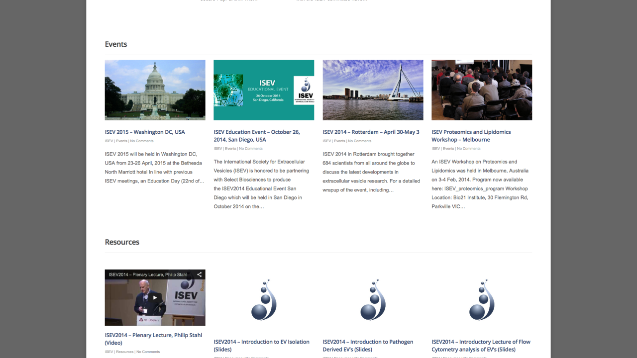 ISEV Screenshot - Home